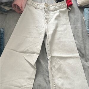 Little girl White Wide-Leg Jeans